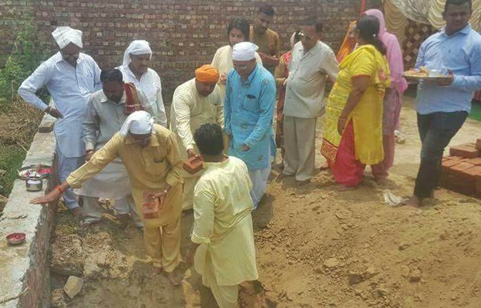 banke-bihari-mandir-foundation-stone-shalimar-nagar-hoshiarpur