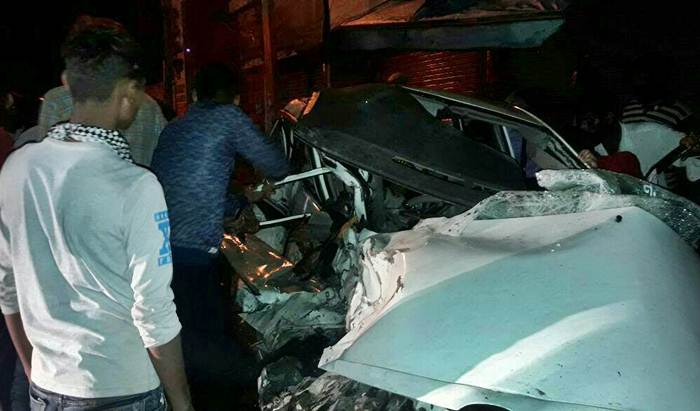 accident-govt-college-chowk-hoshiarpur-one-die-four-injuired-punjab
