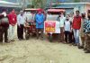 मानवता की सेवा मुहिम के तहत निष्काम सेवा कर रहे वैष्णो धाम मंदिर प्रबंधक कमेटी के सदस्य