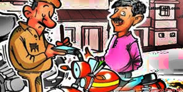 police man challan and daroga ji