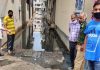 टैगोर पार्क वाली गली में पानी खड़ा रहने के कारण फैल सकती है बीमारियां, दुकानदार व मोहल्ला निवासी परेशान