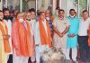 अयोध्या में भूमि पूजन के संबंध में भाजपा मण्डल ने की पूजा अर्चना व दीपमाला