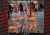 दीपमाला करके सुन्दर एवं आकर्षक ढंग से सजाया गया श्री शक्तिमंदिर