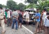 एम्बुलेंस व ट्रक की टक्कर, चालक गंभीर रुप से घायल