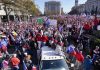 Thousands rally for Trump, believing he won election