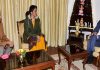 Saina Nehwal and Parupalli Kashyap calls on CM Thakur