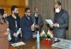 Vigada Care Pvt Ltd presents sanitizer to CM
