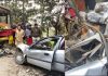 तलवाड़ा में कार व बस में हुई भीषण टक्कर, 3 साल के बच्चे सहित 4 लोगों की मौत