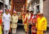 कलश यात्रा के साथ श्रीनंद अन्नपूर्णा मंदिर एकता नगर में श्री रूद्र चण्डी महायज्ञ शुरू
