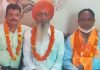 गौरव के पल: चेयरमैन मरवाहा और मेयर सुरिंदर शिंदा ने मास्टर हरभजन सिंह से लिया आशीर्वाद