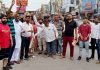 भगवान गणेश का मन्दिर तोड़ने के विरोध में शिवसेना बाल ठाकरे ने पाकिस्तान का पुतला फूंककर कड़ा रोष प्रदर्शन किया