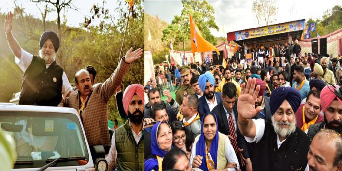 sukhbir badal rally in sujanpur