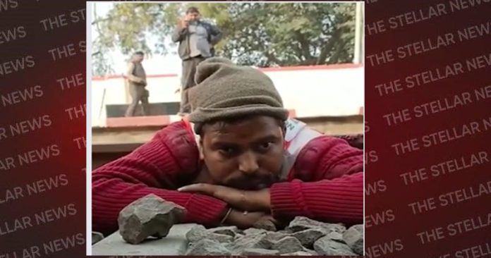 suside by railway track man