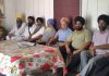 गुरूद्वारा गुरू सिंह सभा में श्री गुरू अर्जुन देव जी के शहीदी अवसर के सम्बन्ध में की गई मीटिंग