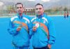 हॉकी खिलाड़ी रणजीत राणा और अरुणदीप मास्टर्स गेम्स में भाग लेने हेतु बैंगलोर रवाना