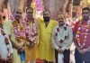 भाजपा नेताओं ने होशियारपुर की सुख समृद्धि के लिए श्री बांके बिहारी मंदिर में की कामना