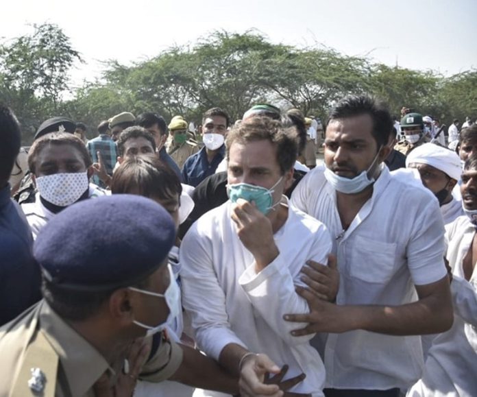Rahul gandhi protest at Delhi