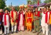 मूर्ति प्राण प्रतिष्ठा के उपलक्ष्य में निकाली गई शोभायात्रा
