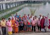 प्राचीन पांडव सरोवर में विधि पूर्वक नदियों व गंगा जल से पांडव सरोवर का शुद्धिकरण किया गया