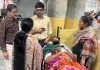 Dr. Baljit Kaur enquires about the well being of patients injured by escort vehicle