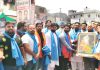 शिव सेना सर्व धर्म पार्टी ने शोभायात्रा का किया स्वागत