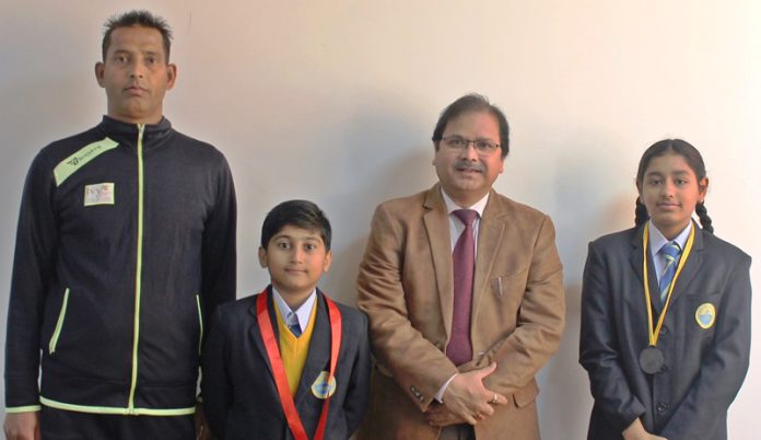 Principal Sir with Medal Winners and Coach