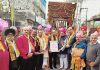 तीक्ष्ण सूद साथियों शोभायात्रा में हुए नतमस्तक, आयोजकों ने किया सम्मानित