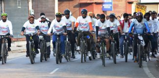NSS WING OF GNA UNIVERSITY ORGANISED “ANTI- DRUGS CYCLE RALLY” AT HOSHIARPUR