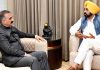 भगवंत मान ने हिमाचल के मुख्यमंत्री के समक्ष उठाया प्रस्तावित वाटर सैस का मुद्दा