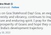 PM conveys best wishes on Goa Statehood Day
