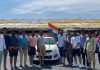 तिरंगा यात्रा लेकर साथियों सहित निकले लक्की ठाकुर ने जम्मू में किया प्रवेश