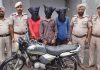 टांडा पुलिस ने चोरी के मोटरसाइकिल सहित तीन को किया काबू