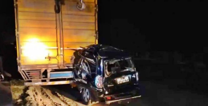 TRUCK ACCIDENT WITH SCORPIO