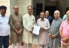 भाजपा नेताओं ने केंद्रीय मंत्री सोम प्रकाश को ज्ञापन देकर वरिष्ठ नागरिकों के लिए पुन आधे भाड़े की राहत शुरू करने की मांग की