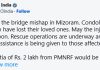 PM condoles loss of lives due to bridge mishap in Mizoram