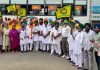 बाढ़ प्रभावितों, किसानों एवं मजदूरों को आर्थिक राहत न पहुंचाने के रोष स्वरुप धरना लगाने हेतु जत्था रवाना