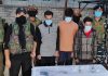 KULGAM POLICE BUSTED TWO TERRORIST MODULES; FIVE HYBRID TERRORISTS OF LET ARRESTED ALONGWITH HUGE QUANTITY OF ARMS AND AMMUNITION