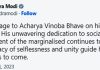 PM pays homage to Acharya Vinoba Bhave on his birth anniversary