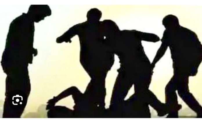 beating man