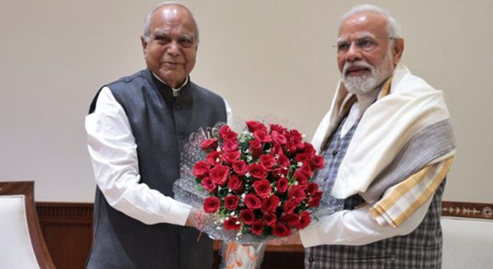 modi calls governor banwarilal