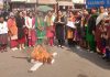 महिलाओं के साथ किये वादाखिलाफी पर भाजपा महिला मोर्चा ने फूंका मान सरकार का पुतला