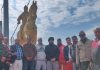 क्षत्रिय करणी सेना ने चौंक में लगे मुख्यमंत्री के फलैक्स को हटाया