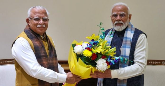 cm haryana calls pm