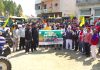 कांग्रेस ने किसानों के हक में निकाला ट्रैक्टर मार्च