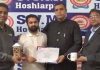 सर्वहितकारी विद्या मंदिर के अध्यापक राहुल गुलरिया सम्मानित