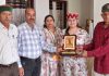 नामदेव समाज महासभा ने अंशिका को किया सम्मानित