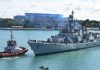 INDIAN NAVAL SHIPS DELHI, SHAKTI, AND KILTAN ARRIVED AT SINGAPORE, AS A PART OF EASTERN FLEET DEPLOYMENT TO SOUTH CHINA SEA