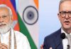 प्रधानमंत्री को ऑस्ट्रेलिया के प्रधानमंत्री ने टेलीफोन पर बधाई दी