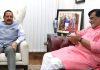 Administrator of Lakshadweep, Daman Diu, Dadra and Nagar Haveli Sh Praful Patel called on Union Minister Dr. Jitendra Singh