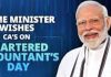PM wishes CA’s on Chartered Accountant’s Day